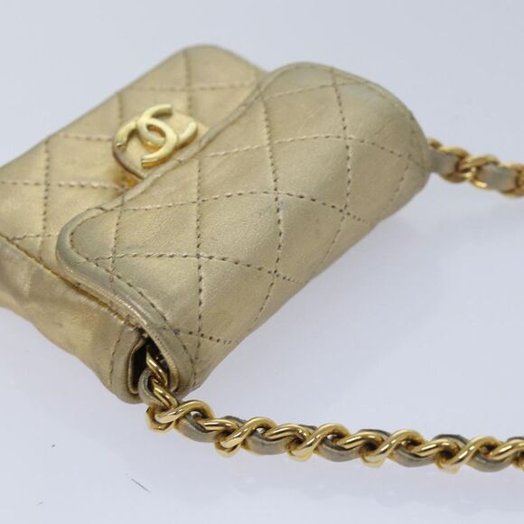 Pre Loved chanel Women Gold Tone Shoulder Bags - Picture 6 of 8